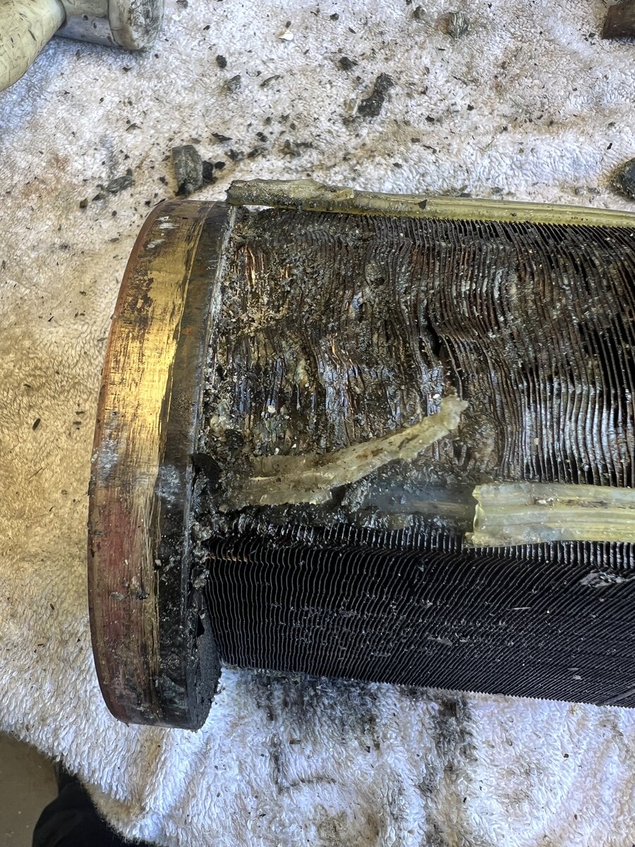 Cummins QSB 5.9 Aftercooler — New Core & Rebuild — Before