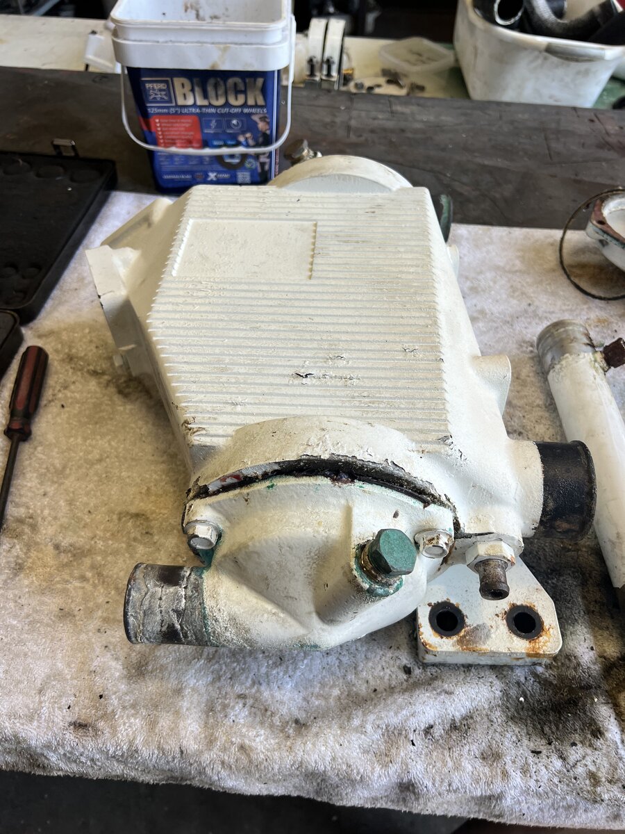 Cummins QSB 5.9 Aftercooler — New Core & Rebuild — Before